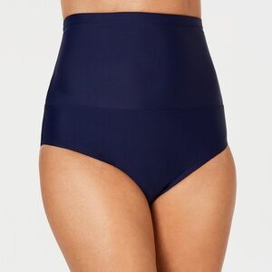 Navy Island Escape high waist control top swim bottoms